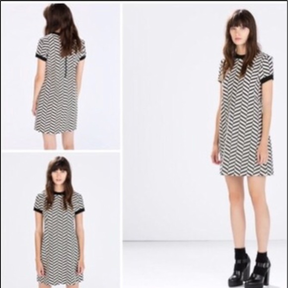 🦓Zara🦓 Geometric Argyle Print Dress - Picture 2 of 8